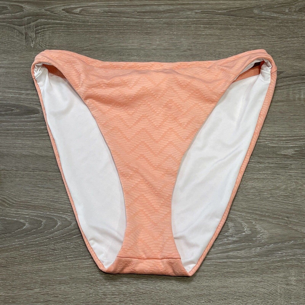 BECCA Womens Swimwear FRENCH CUT HI LEG lace wave‎ Bikini Bottom Sz XL NEW